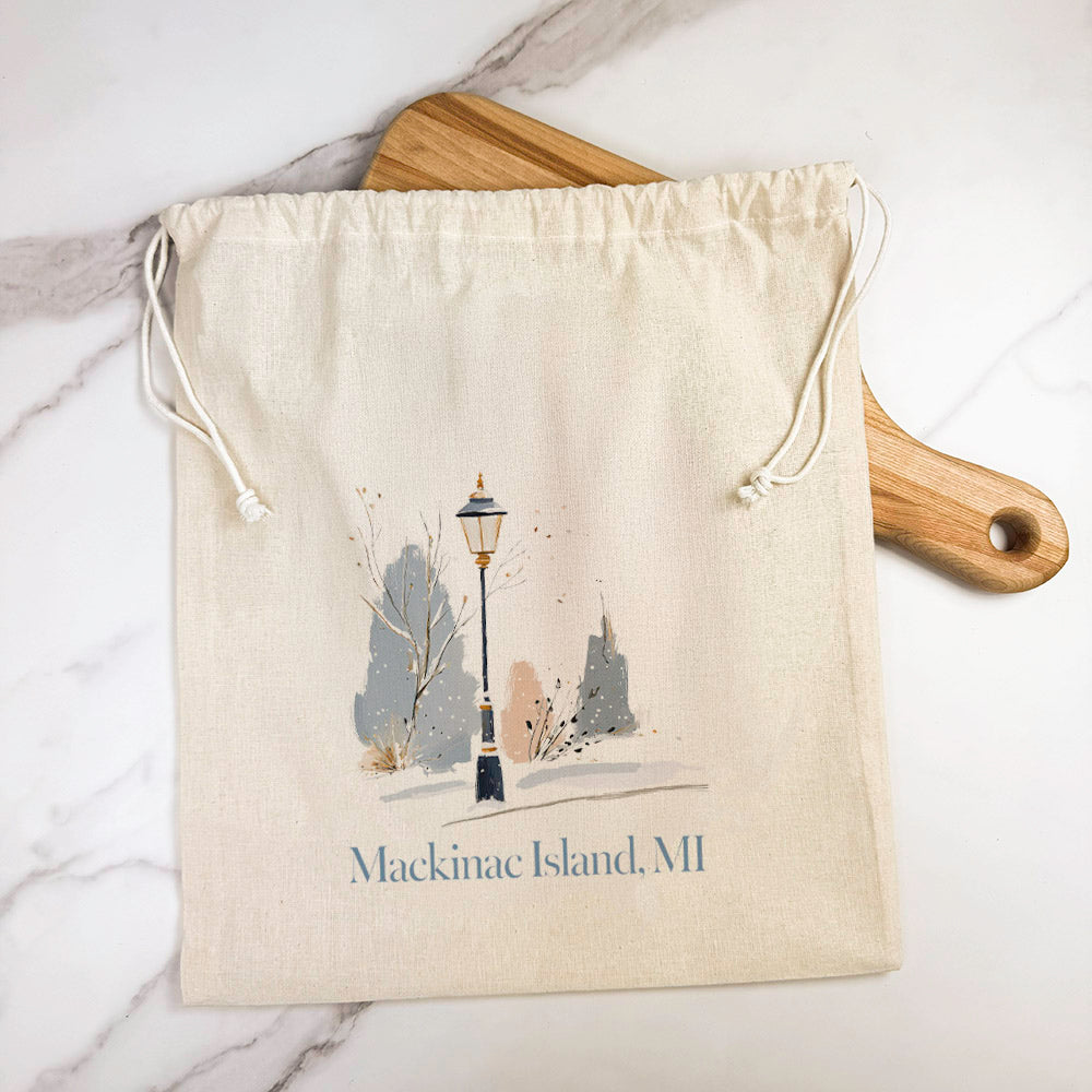 Painted Street Light - Custom Cotton Cinch Bag