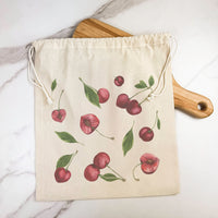 Cherry Pattern - Cotton Cinch Bag