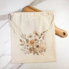 Fall Flowers - Customizable Cotton Canvas Cinch Bag