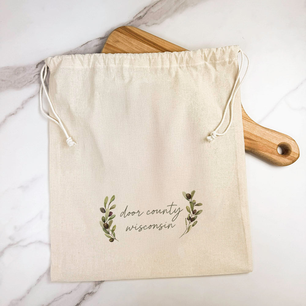 Olive Frond - Custom Cotton Cinch Bag