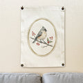 Watercolor Titmouse - Canvas Wall Hanging