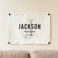 Initial w/ City & State - Custom Canvas & Grommet Wall Hanging