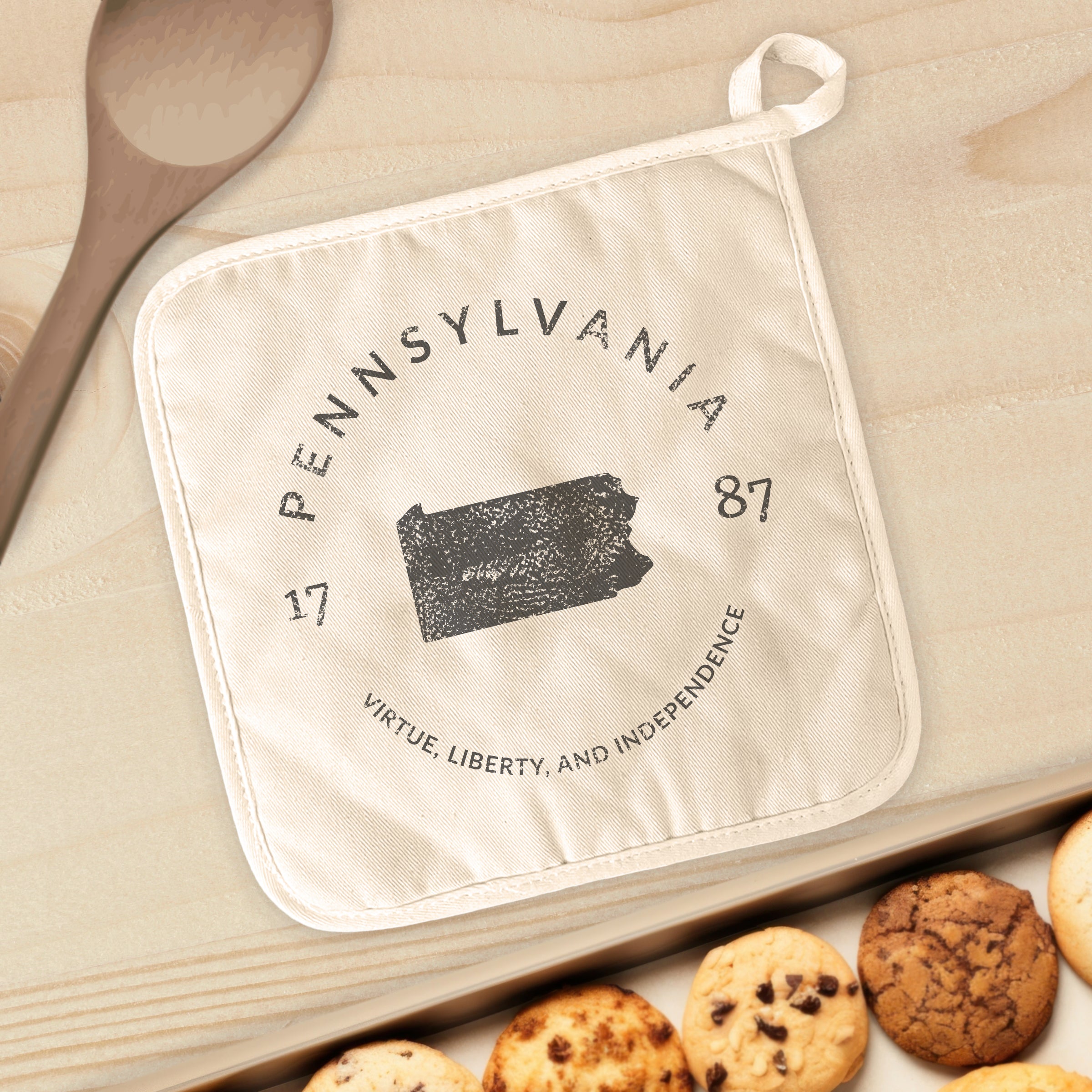 State Badge and Motto - Custom Cotton Pot Holder