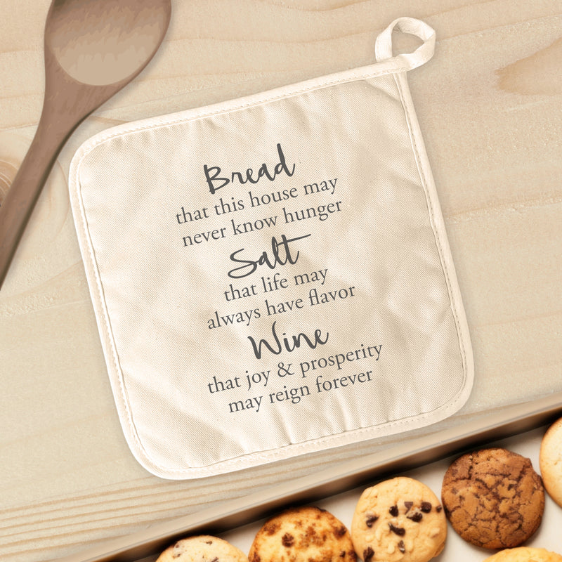 Bread, Salt, Wine - Cotton Pot Holder