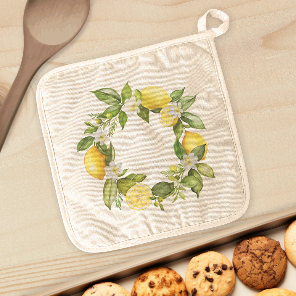 Lemon Wreath - Summer Cotton Pot Holder