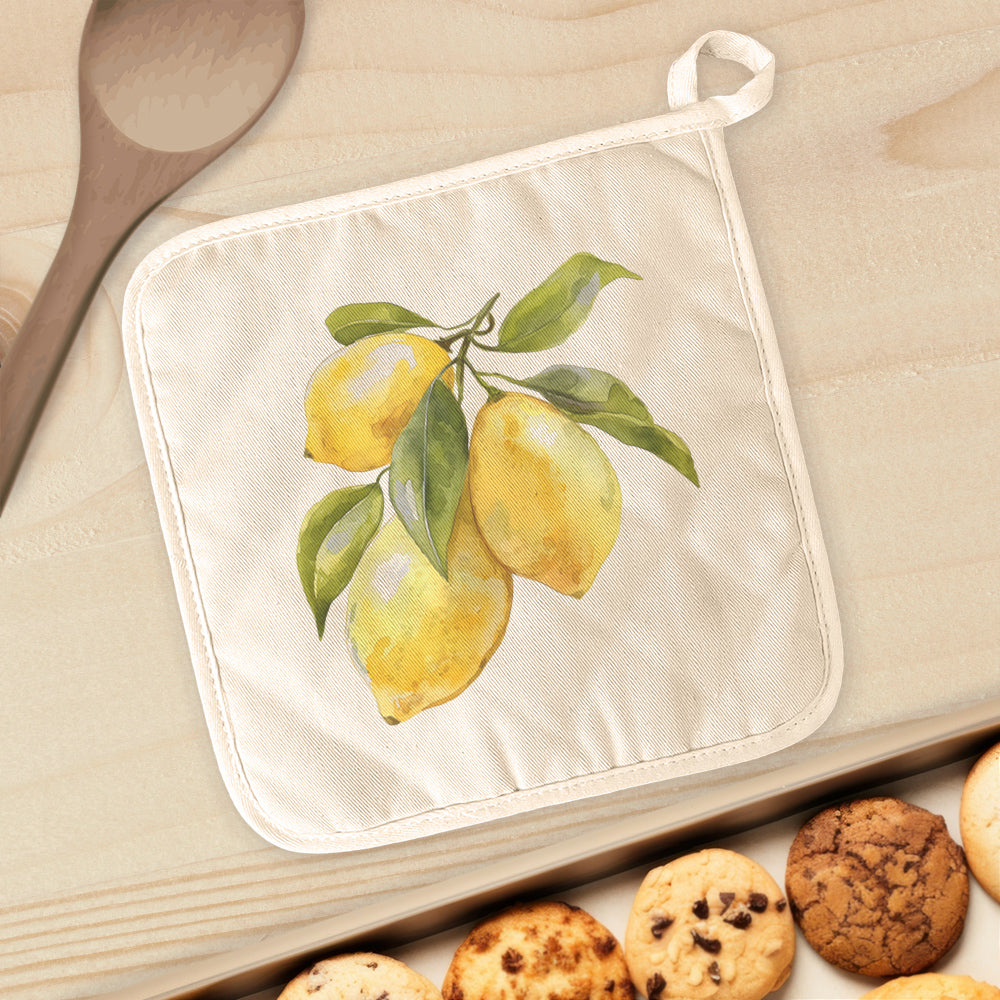 Three Lemon Bunch - Summer Cotton Pot Holder