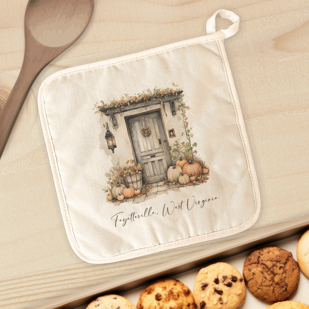 Front Door - Custom Halloween Cotton Pot Holder