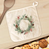 Winter Wreath - Customizable Christmas Cotton Pot Holder