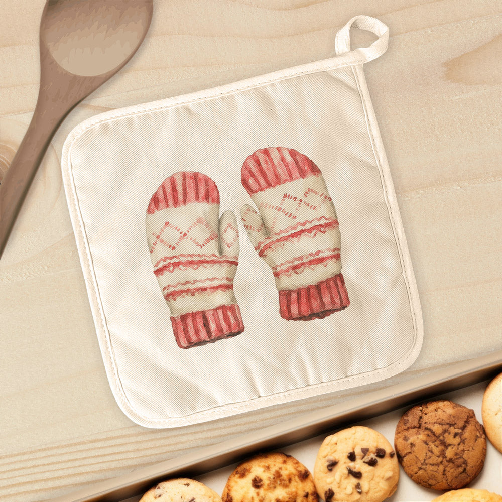Woolen Mittens - Customizable Cotton Pot Holder