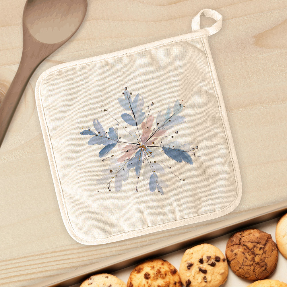 Painted Snowflake - Customizable Cotton Pot Holder