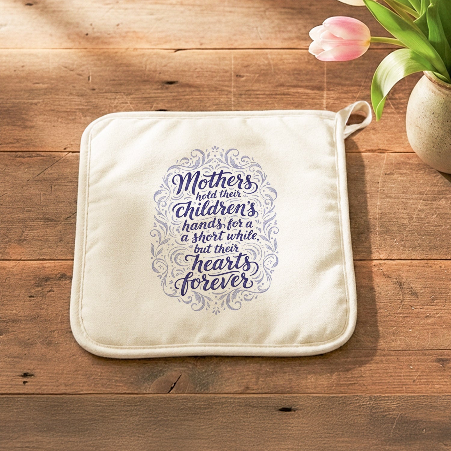 Mothers Hold Hands - Cotton Pot Holder