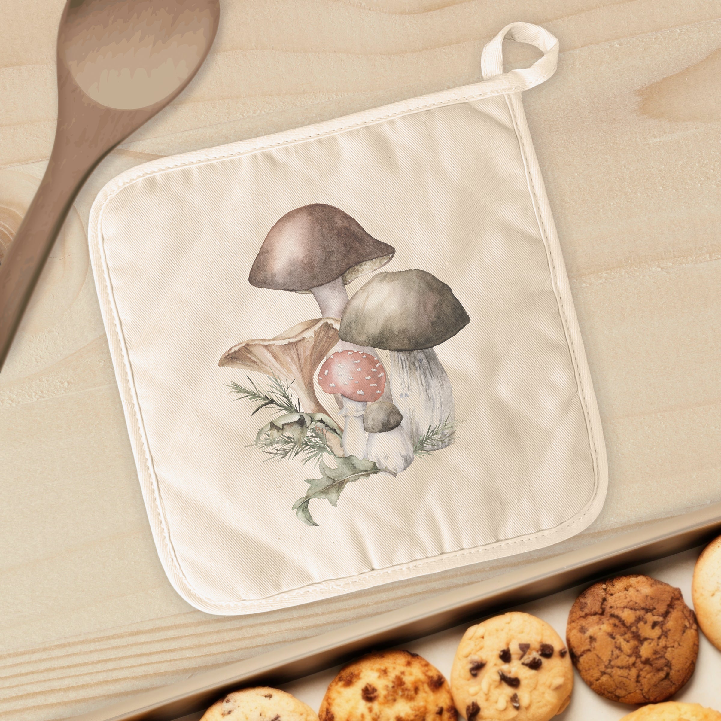 Forest Mushrooms - Customizable Cotton Pot Holder