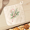 Candy Cane with Holly - Customizable Cotton Pot Holder