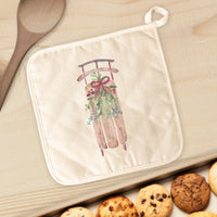 Sled with Mistletoe - Cotton Pot Holder