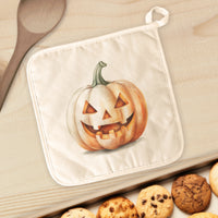 Watercolor Carved Pumpkin - Cotton Pot Holder