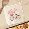 Hearts Bicycle - Valentine's Day Cotton Pot Holder