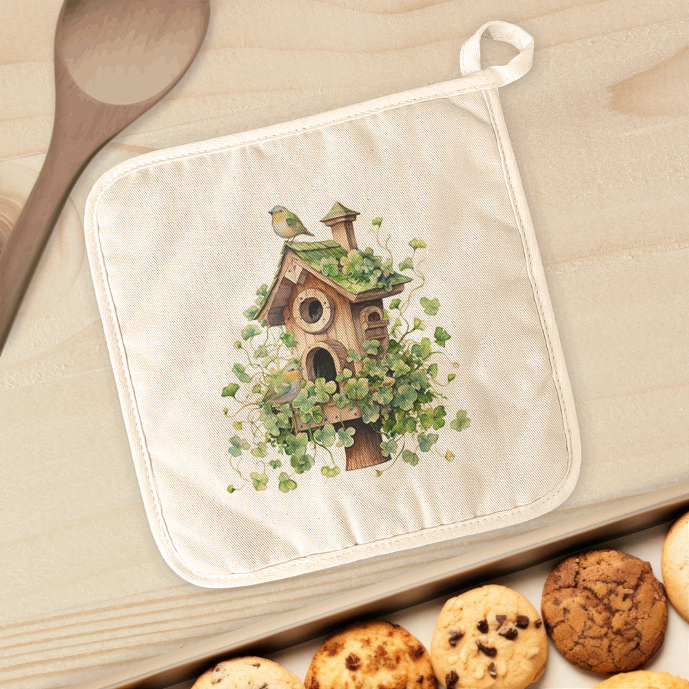 Clover Bird House - St. Patrick's Day Cotton Pot Holder