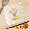 Chick and Tulips - Easter Cotton Pot Holder