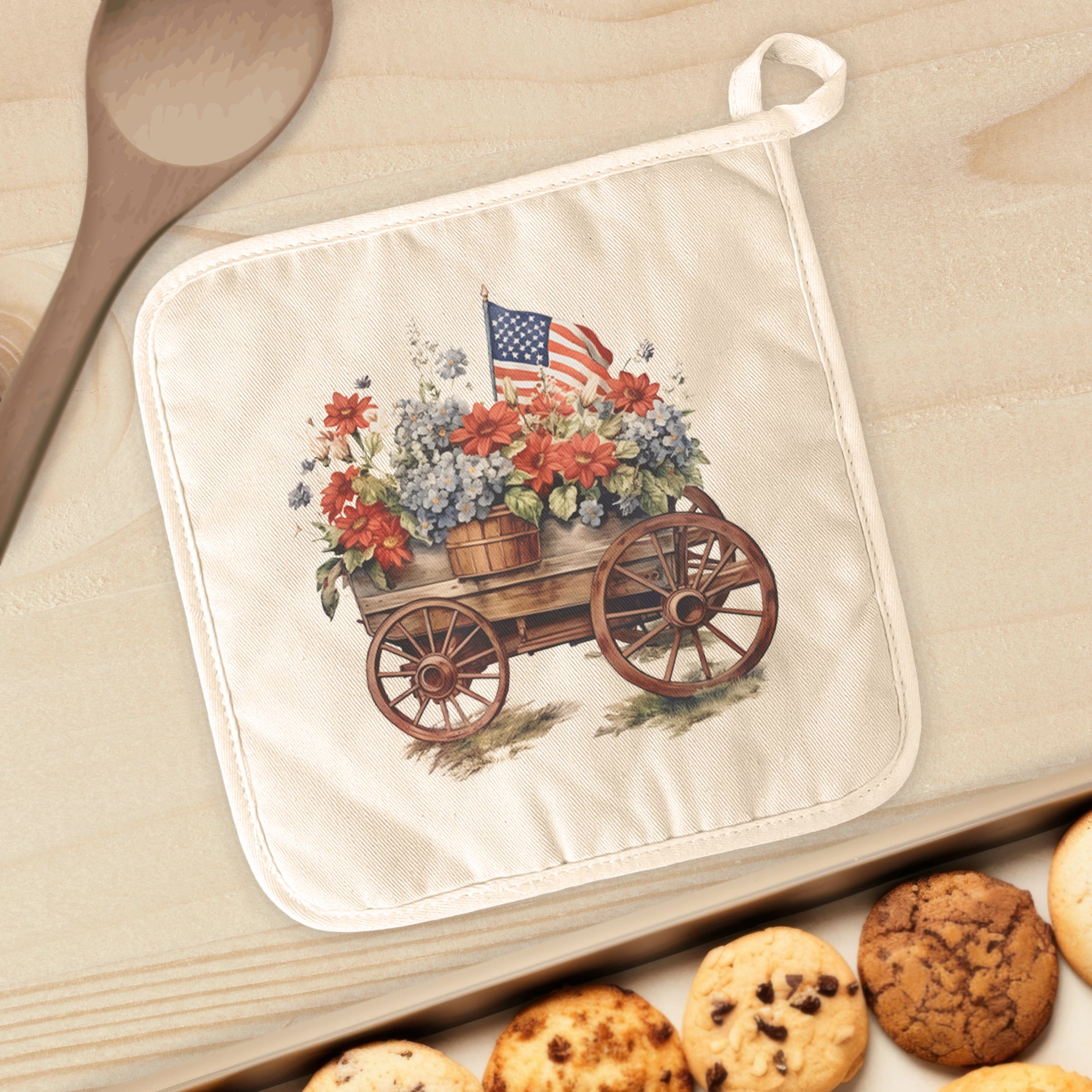 Vintage Carriage Planter - Cotton Pot Holder