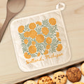 Marigolds Linocut - Custom Cotton Pot Holder