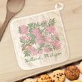 Pink Azaleas Linocut - Custom Cotton Pot Holder