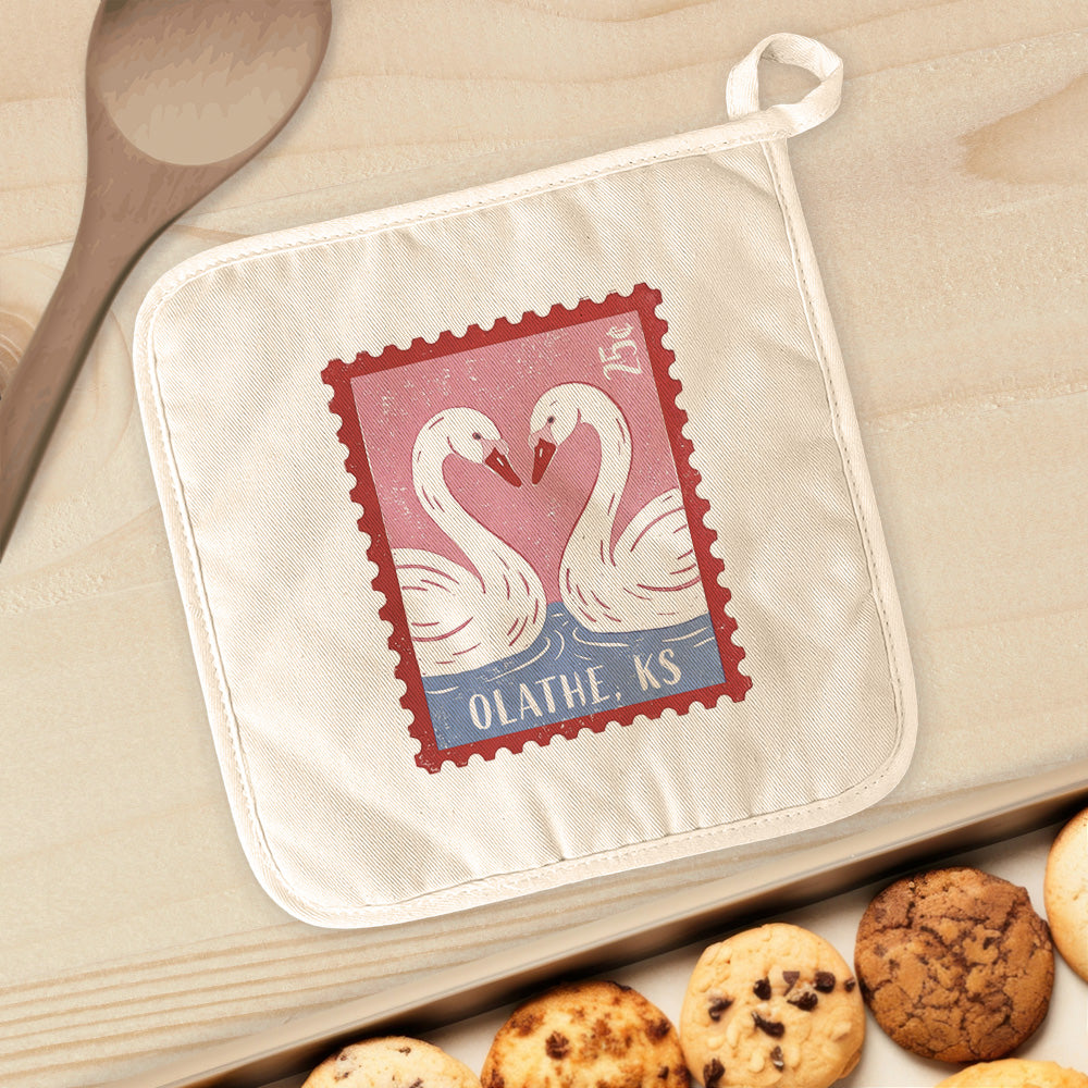 Love Birds Stamp - Custom Cotton Pot Holder