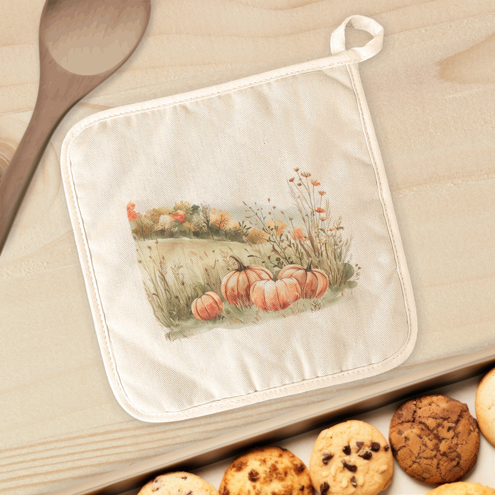 Pumpkin Landscape - Customizable Cotton Pot Holder