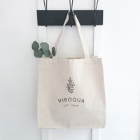 Leaves w/ City, Est - Canvas Tote Bag