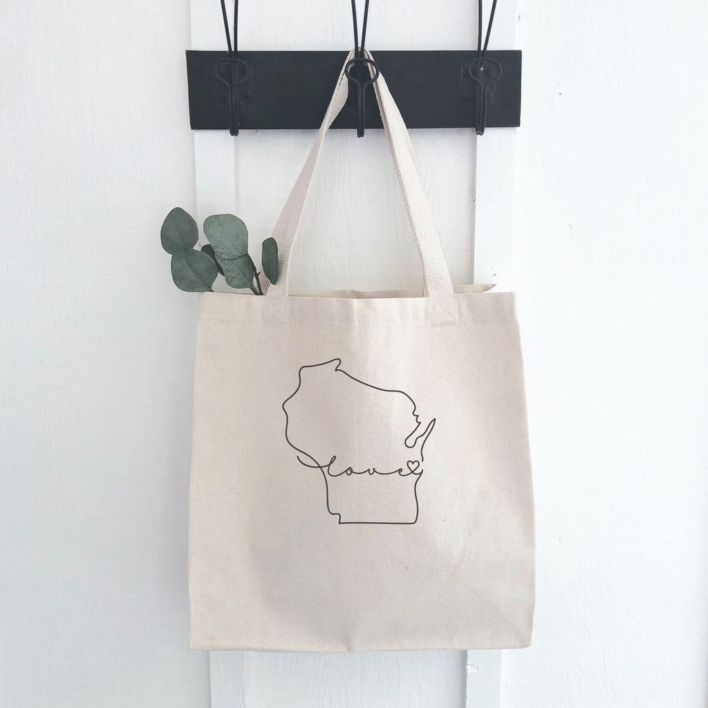 Love State - Custom Canvas Tote Bag