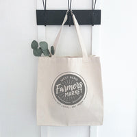 Farmers Market Eat Local w/ City, State - Canvas Tote Bag