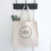 Love Simple Wreath - Canvas Tote Bag