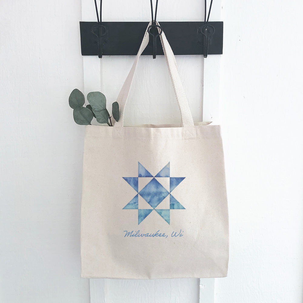 Quilted Block - Custom Canvas Tote Bag