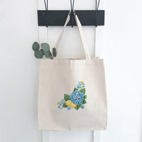 Hydrangeas and Lemons - Summer Canvas Tote Bag