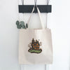 Retro Haunted House - Customizable Halloween Canvas Tote Bag