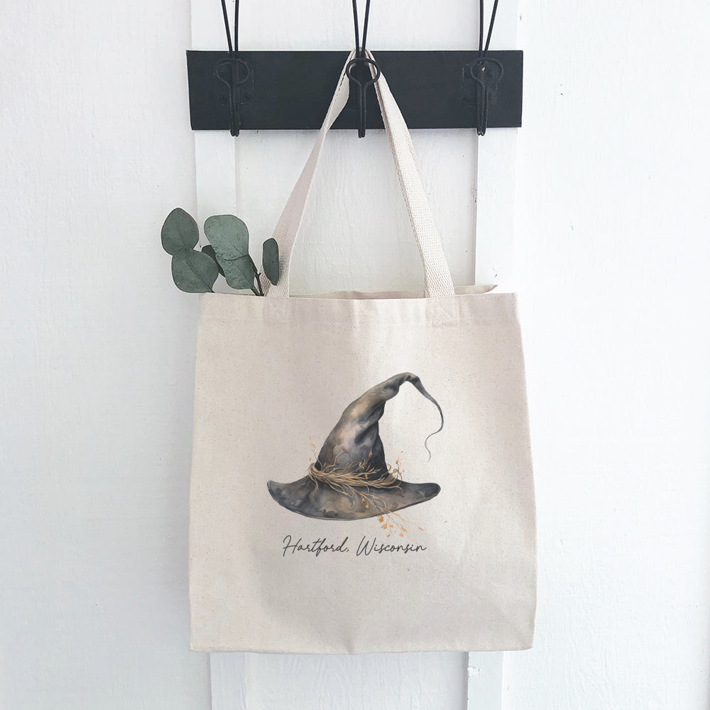 Witches Hat - Custom Halloween Canvas Tote Bag