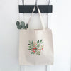 Young Holly - Customizable Christmas Canvas Tote Bag