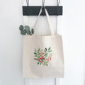 Young Holly - Customizable Christmas Canvas Tote Bag
