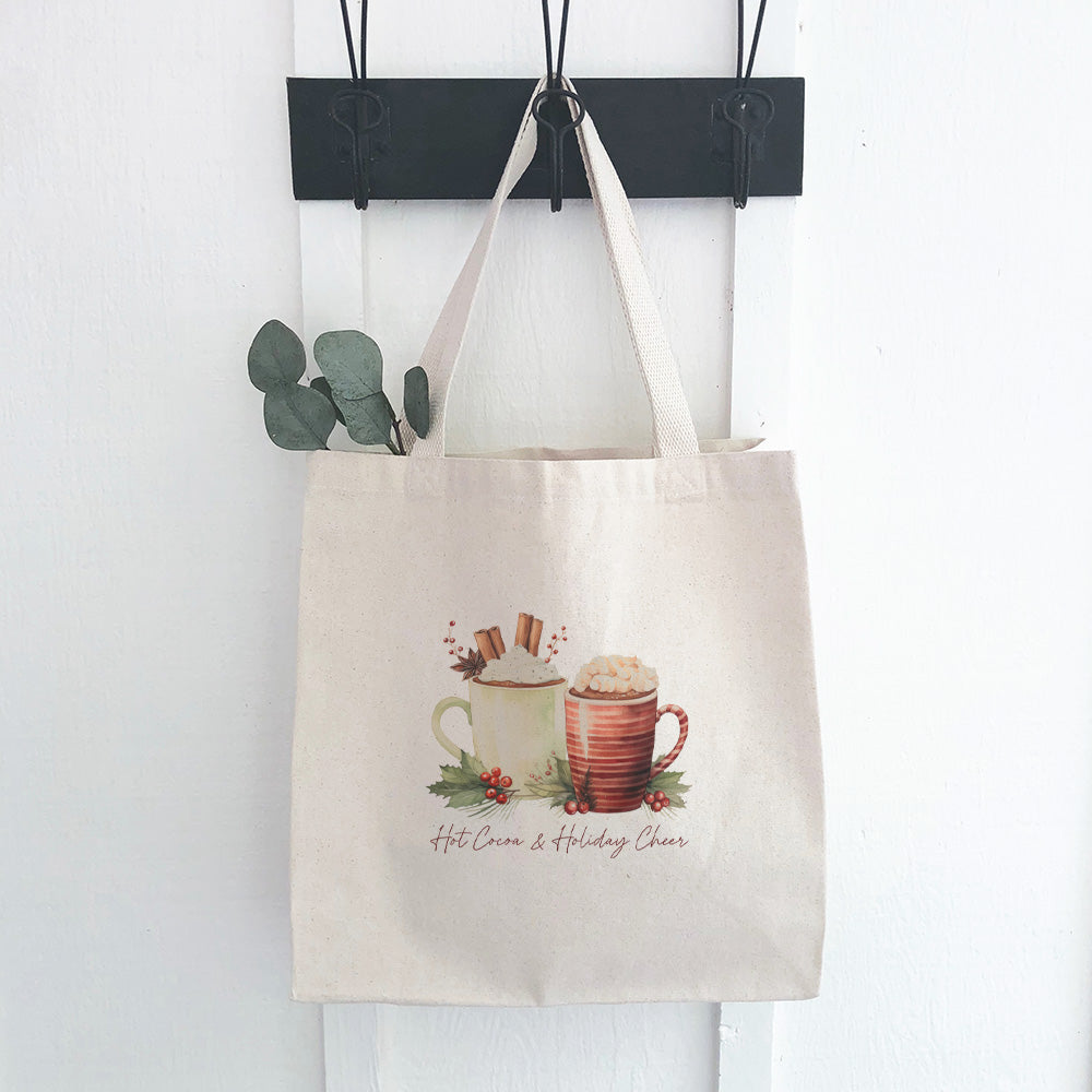 Hot Cocoa and Holiday Cheer - Winter Canvas Tote Bag