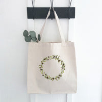 Olive Wreath - Customizable Canvas Tote Bag