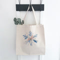 Painted Snowflake - Customizable Canvas Tote Bag