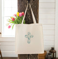 Spring Easter Cross - Canvas Tote Bag