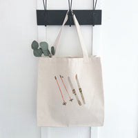 Watercolor Skis - Canvas Tote Bag