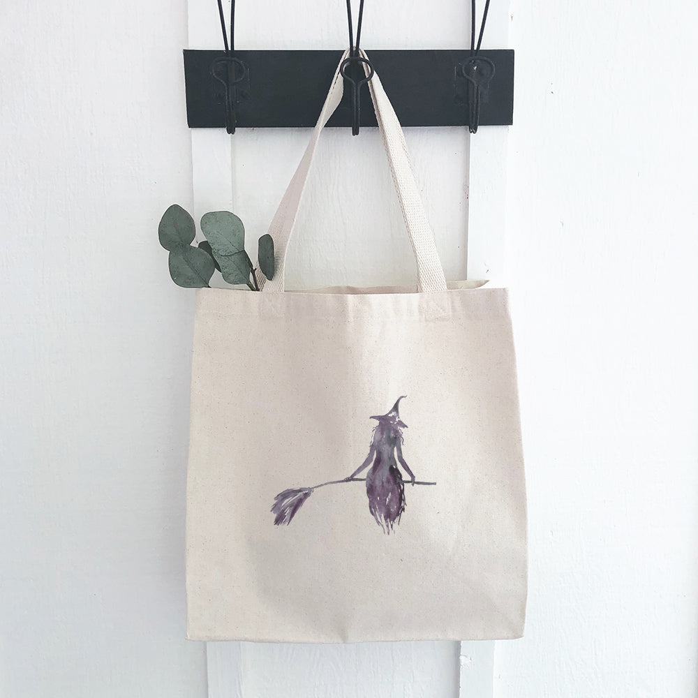 Witch Silhouette - Customizable Canvas Tote Bag