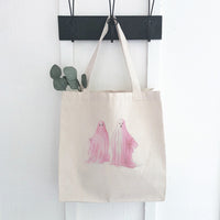 Pink Ghosts - Canvas Tote Bag