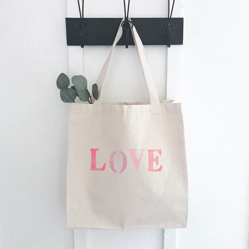 Love Stencil - Canvas Tote Bag