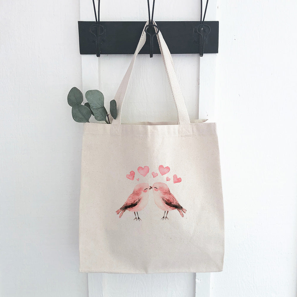 Love Birds - Valentine's Day Canvas Tote Bag