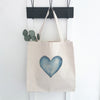 Denim Heart - Valentine's Day Canvas Tote Bag