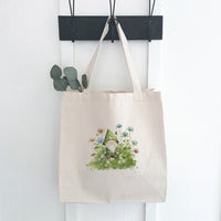 Irish Gnome in Clover - Canvas Tote Bag