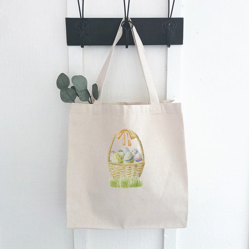 Watercolor Easter Basket - Canvas Tote Bag