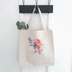 Red and Blue Bouquet - Canvas Tote Bag